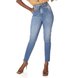 dz3839 com calca jeans feminina mom fit com cordao funcional denim zero frente prox