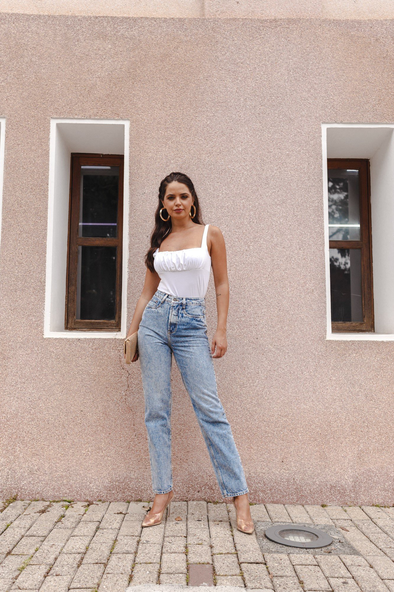dz3783 alg calca jeans feminina dad pants tradicional denim zero frente