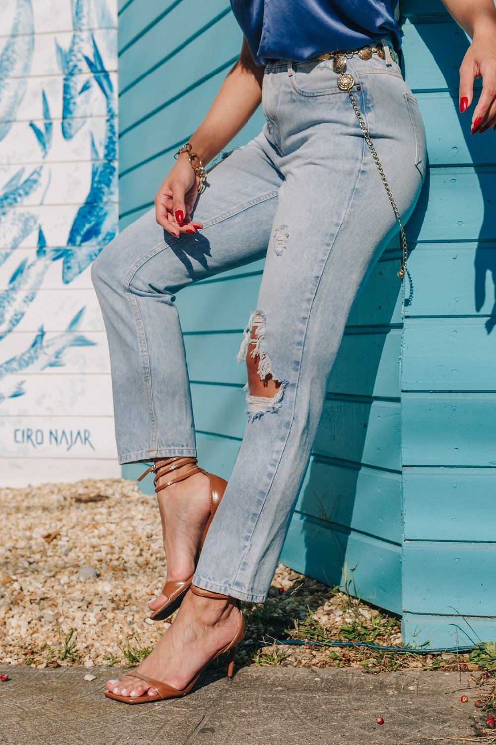 dz3873 alg calca jeans feminina mom rasgo joelho preto denim zero lado prox