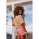 dz6490 com shorts jeans feminina setentinha fit curto colorido rosa neon pastel denim zero costas