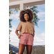 dz6490 com shorts jeans feminina setentinha fit curto colorido rosa neon pastel denim zero frente prox