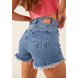 dz6524 com shorts jeans feminino setentinha fit com barra irregular denim zero detalhe crop