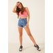 dz6524 com shorts jeans feminino setentinha fit com barra irregular denim zero frente 02 crop