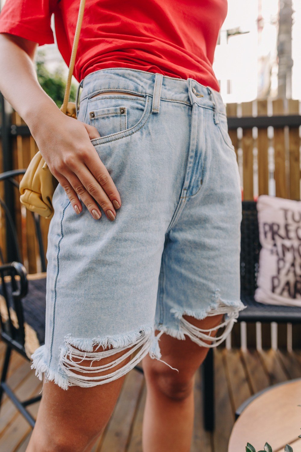 dz4049 alg bermuda jeans feminina mommy com barra irregular denim zero detalhe crop