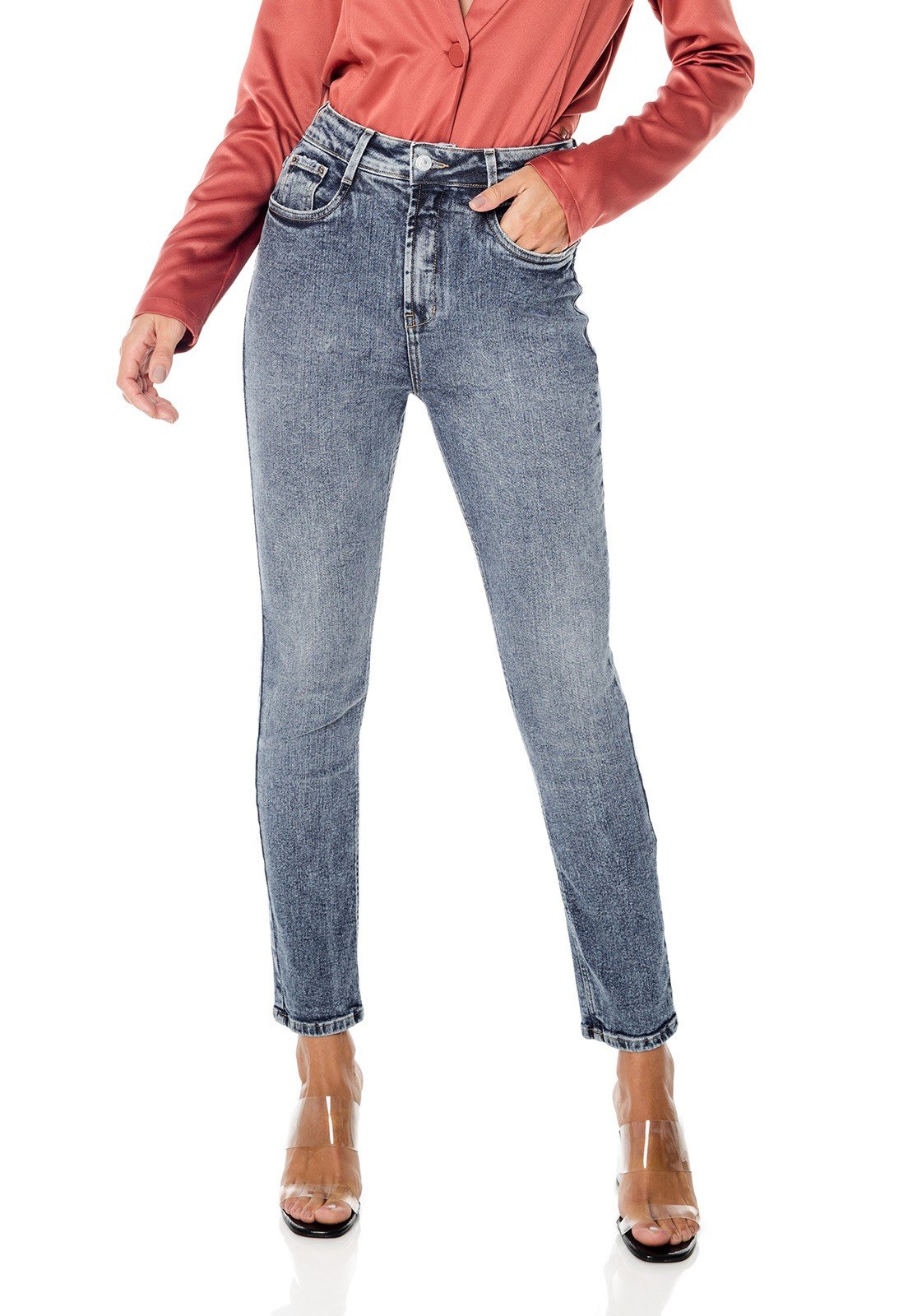 dz3686 re calca jeans feminina mom fit denim zero frente prox