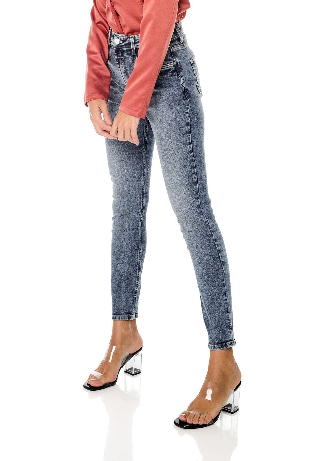 dz3686 re calca jeans feminina mom fit denim zero lado prox