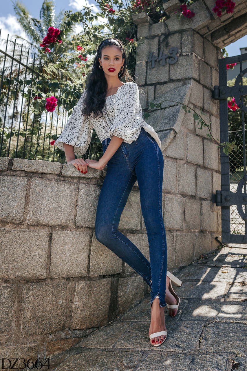 dz3664 2 re calca jeans feminina skinny media com abertura na barra denim zero frente easy resize com