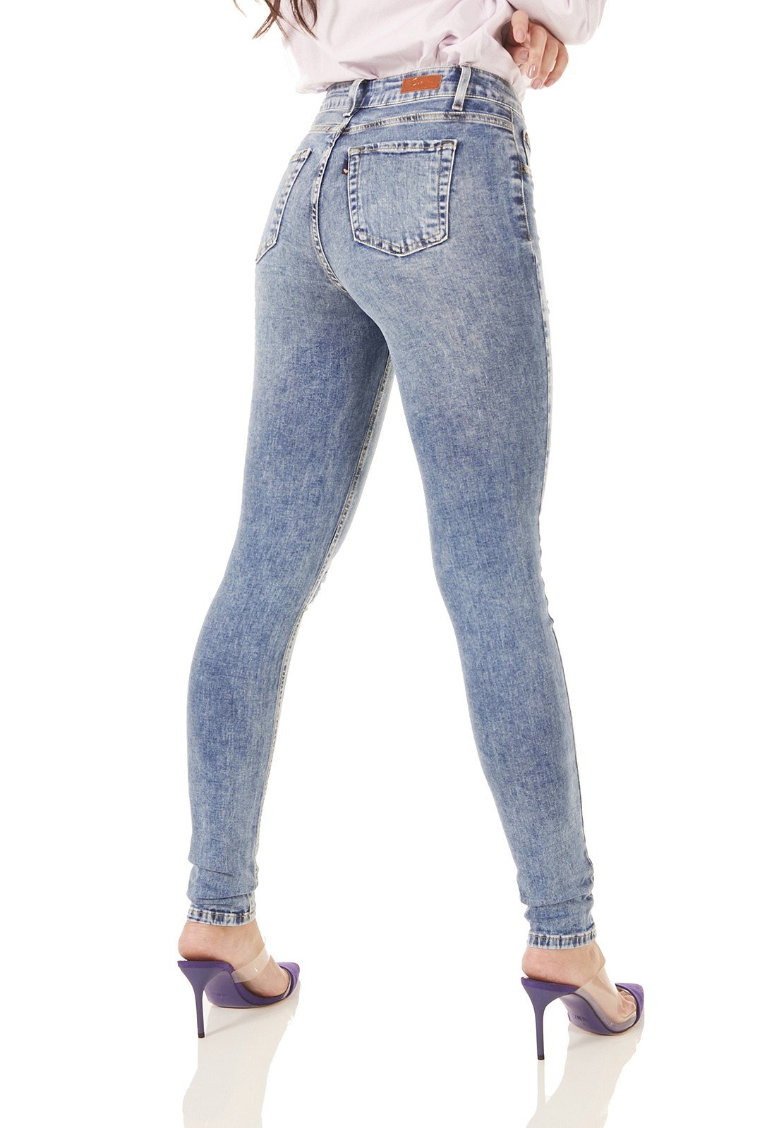 dz3717 com calca jeans feminina skinny media rasgo joelho denim zero costas prox