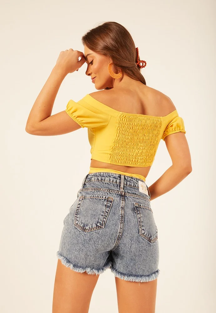 dz6507 alg shorts jeans feminino setentinha com barra desfiada denim zero costas