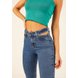 dz3919 com calca jeans feminina skinny media cigarrete com recorte vazado denim zero detalhe