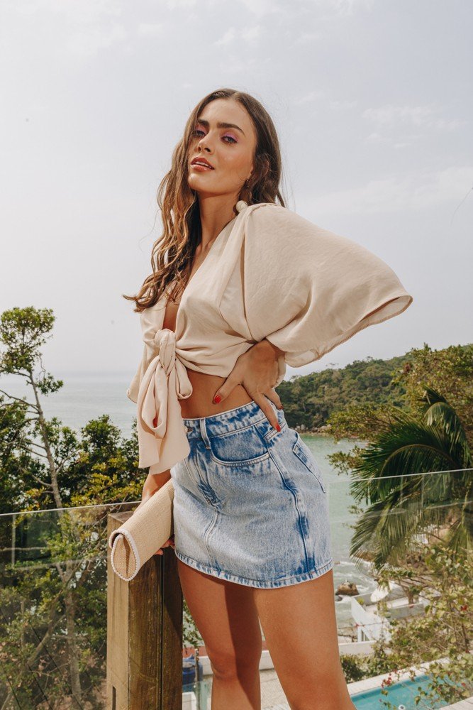 dz6529 alg shorts saia jeans feminino tradicional denim zero lado