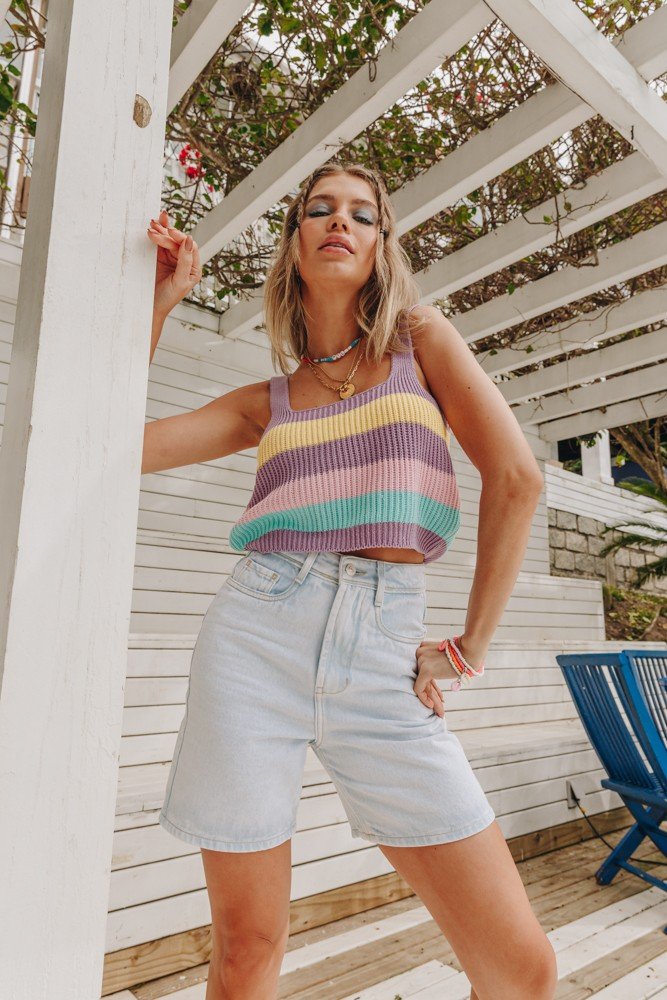 dz4052 alg bermuda jeans feminina retro clarinha denim zero frente