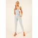 dz8052 com jardineira jeans feminina mom fit denim zero frente