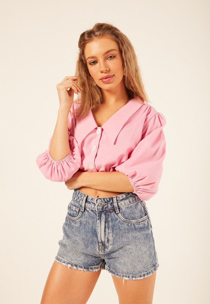 dz6421 alg shorts jeans feminino setentinha com puidos denim zero frente 02