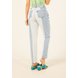 dz3927 alg calca jeans feminina mom tow tones denim zero costas prox