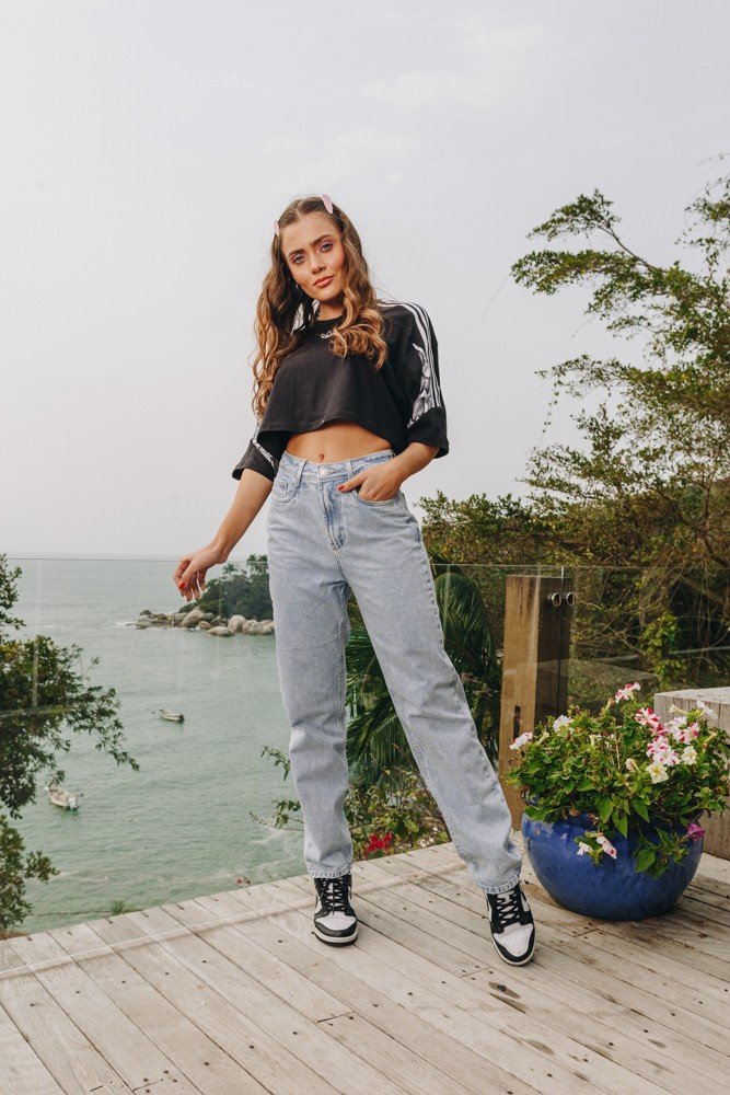 dz3928 alg calca jeans feminina dad pants tradicional denim zero frente