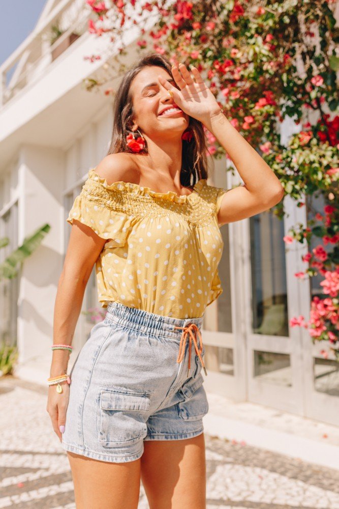 dz6545 alg shorts jeans feminino mom com bolsos utilitarios denim zero lado