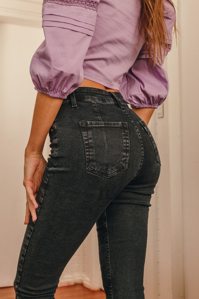 dz3863 com calca jeans feminina skinny media cigarrete denim zero detalhe