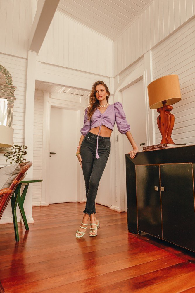 dz3863 com calca jeans feminina skinny media cigarrete denim zero frente