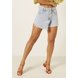 dz6551 alg shorts saia jeans feminino fechamento com botoes denim zero frente prox