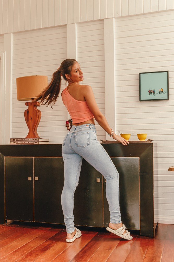 dz3963 re calca jeans feminina skinny media com rasgos no joelho denim zero costas