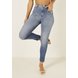 dz3969 com calca jeans feminina mom com puidos denim zero frente prox