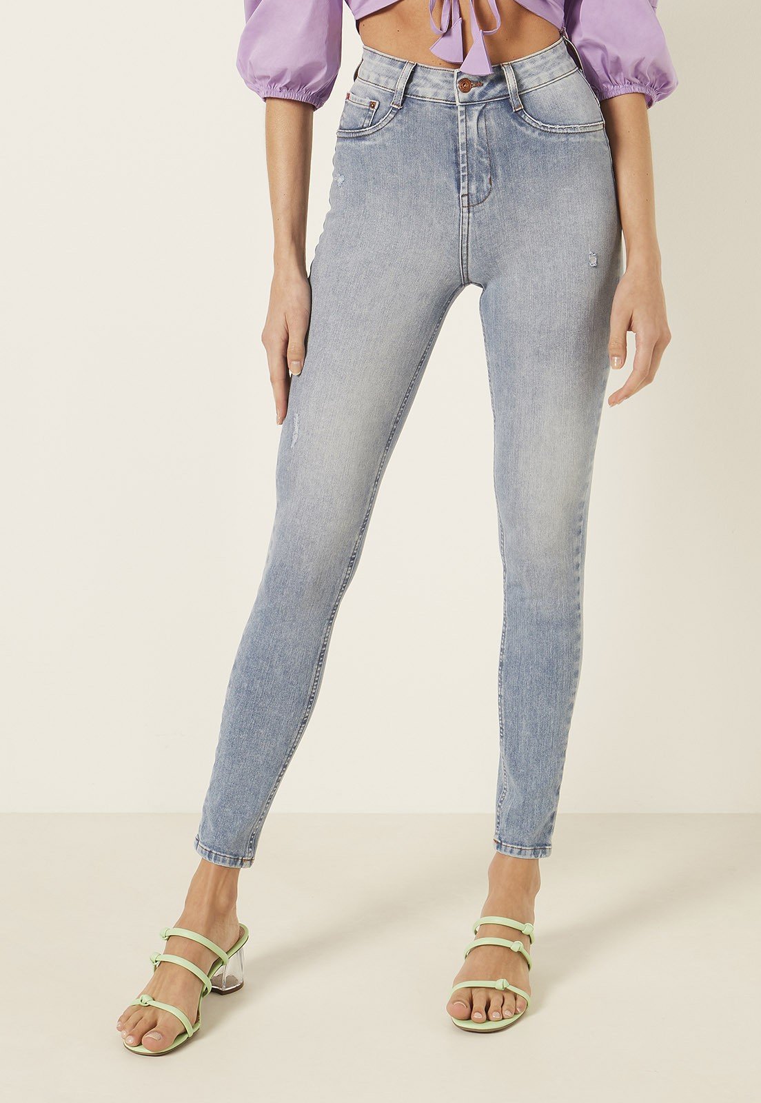 dz3628 ts calca jeans feminina skinny cigarrete denim zero frente prox