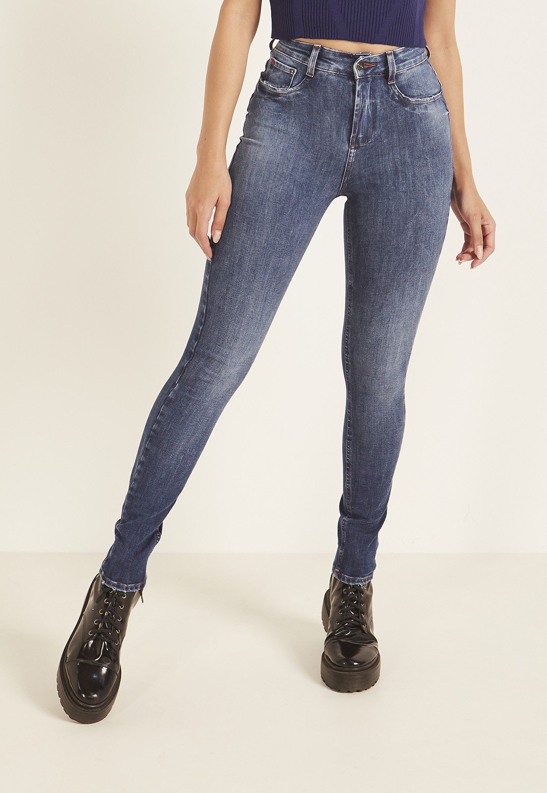 dz3709 ts calca jeans feminina skinny cigarrete denim zero frente prox