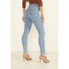 dz3992 re calca jeans feminina skinny hot pants cigarrete com barra destroyed denim zero costas prox