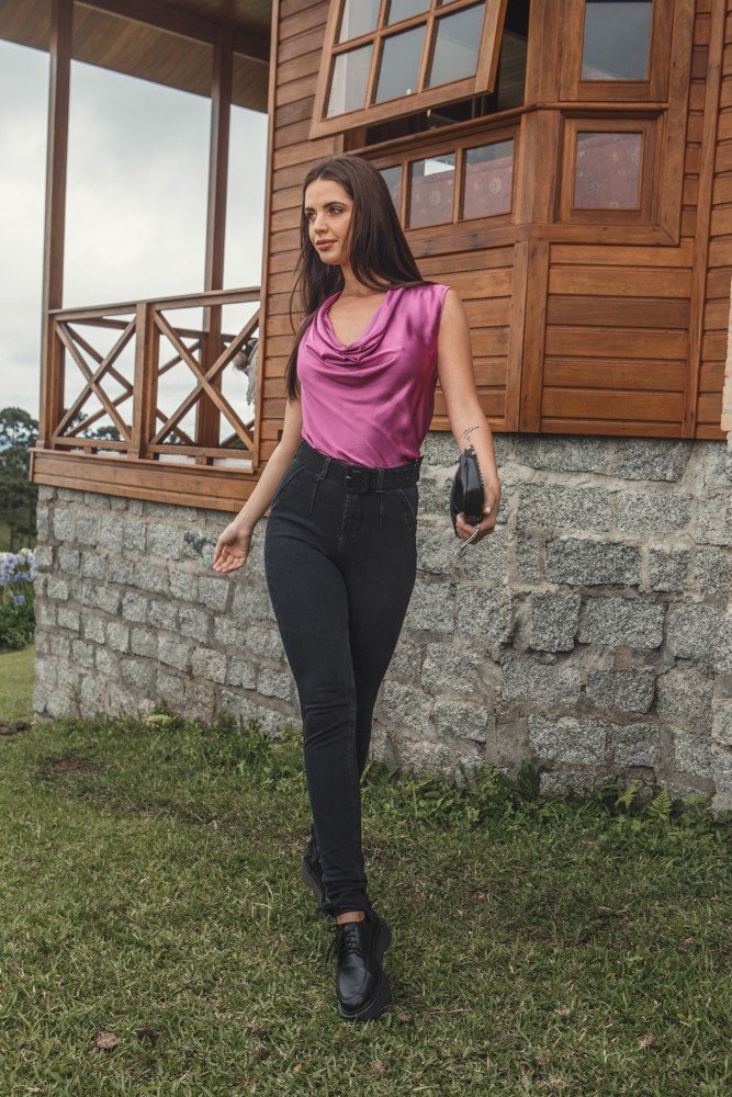 dz3997 ts calca jeans feminina skinny media com bolso faca denim zero frente