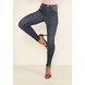 dz20004 ts calca jeans feminina skinny media cigarrete com puido denim zero frente prox