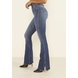 dz20003 com calca jeans feminina flare media tradicional denim zero lado prox