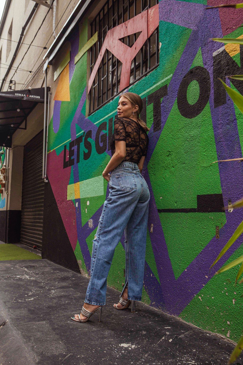 dz20040 alg calca jeans feminina dad pants com fenda lateral denim zero 48