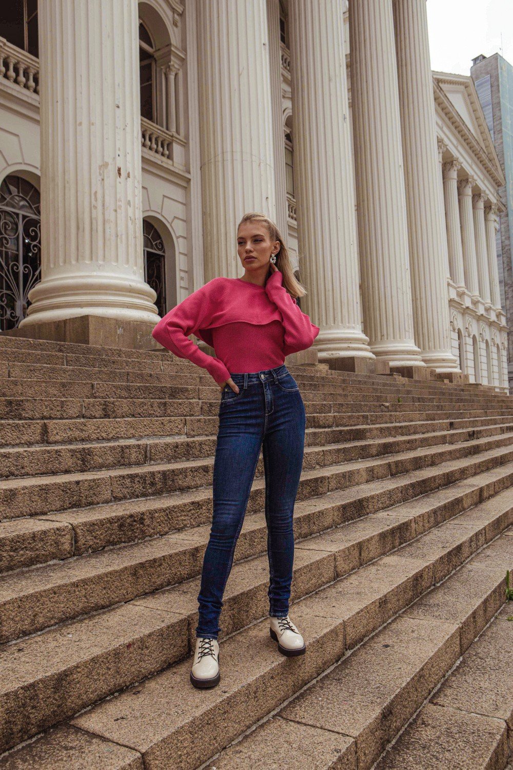 dz20027 com calca jeans feminina skinny media tradicional denim zero 4