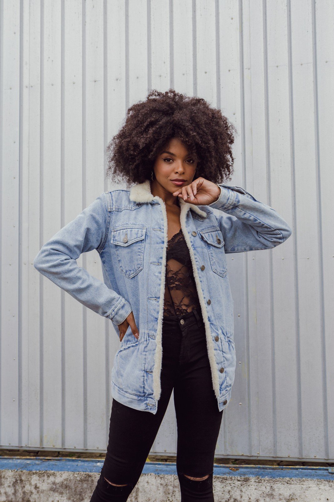 Denim Jaqueta Jeans Feminina Manga Moletom Jaqueta Jeans Feminina