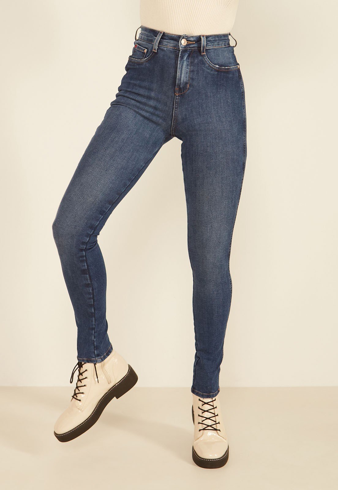 dz20061 ts calca jeans feminina skinny media cigarrete denim zero frente prox 2
