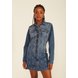 dz12097 alg vestido jeans feminino curto manga longa denim zero frente 2