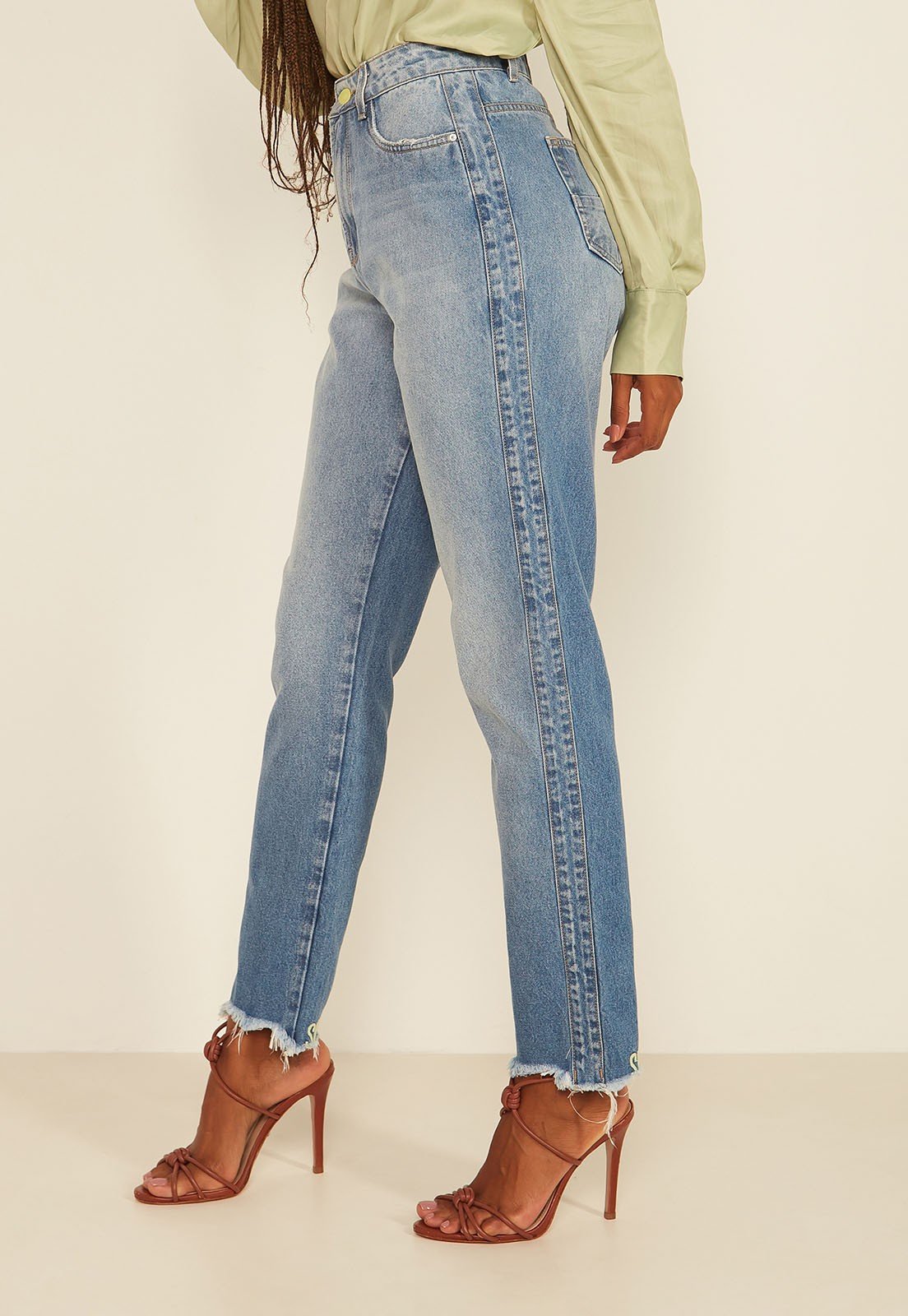 Mom Jeans Zara Jeans Mulher Calça Mom Jeans Preto Lavado Zara