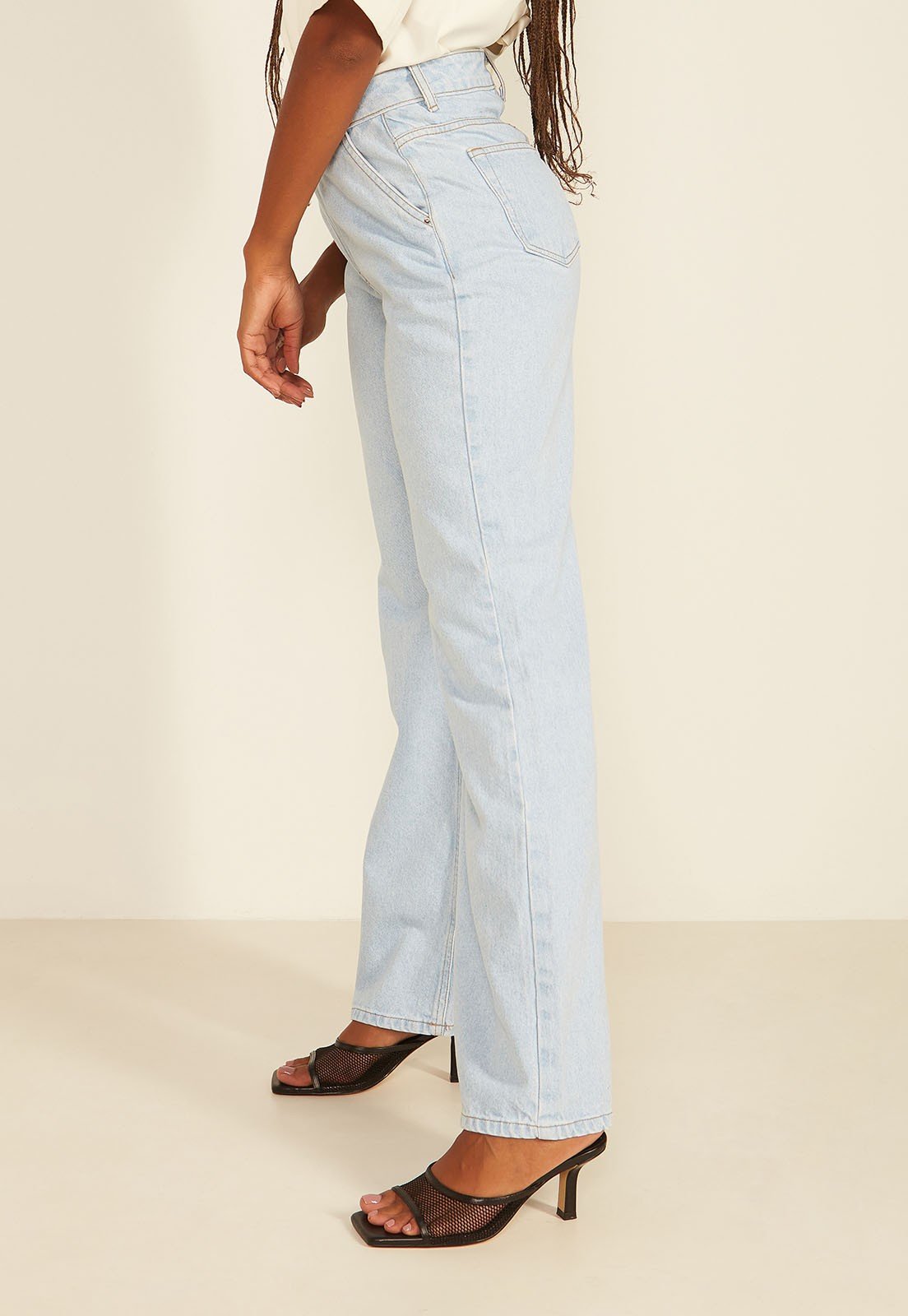 dz20074 2 alg calca jeans feminina wide leg flare clarinha denim zero lado prox