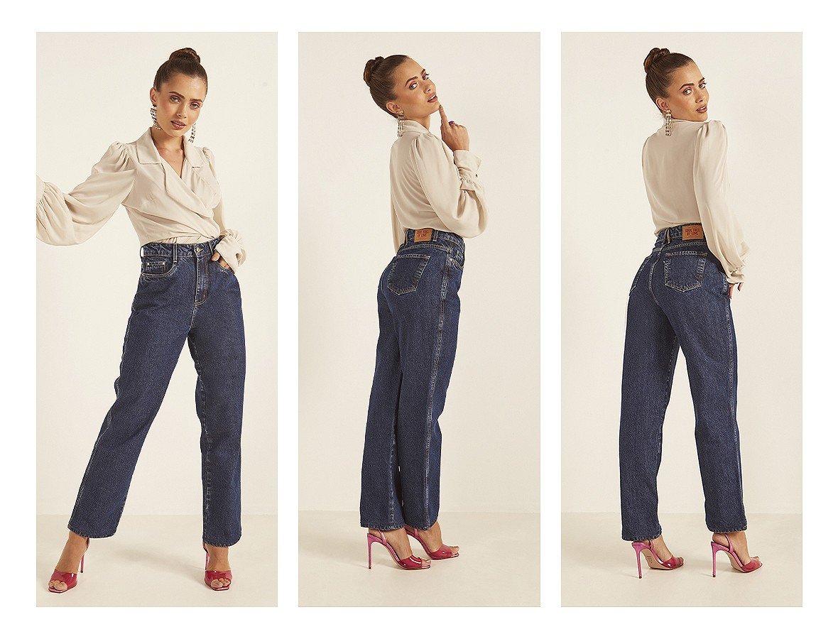 dz20108 alg calca jeans feminina dad pants denim zero trio