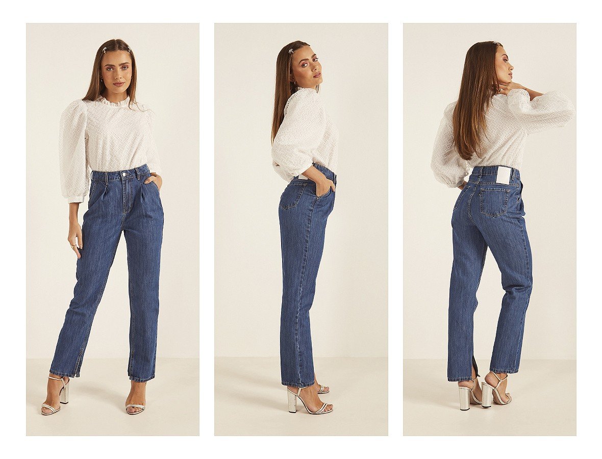 dz20076 alg calca jeans feminina dad pants com abertura no entrepernas denim zero trio