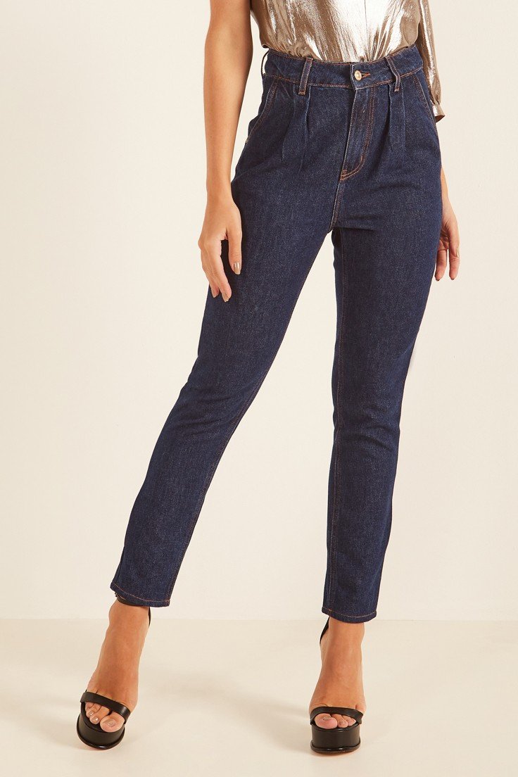 dz20114 alg calca jeans feminina mom com bolso faca denim zero frente prox