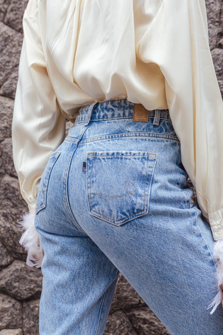 dz20113 alg calca jeans feminina mom tradicional denim zero detalhe