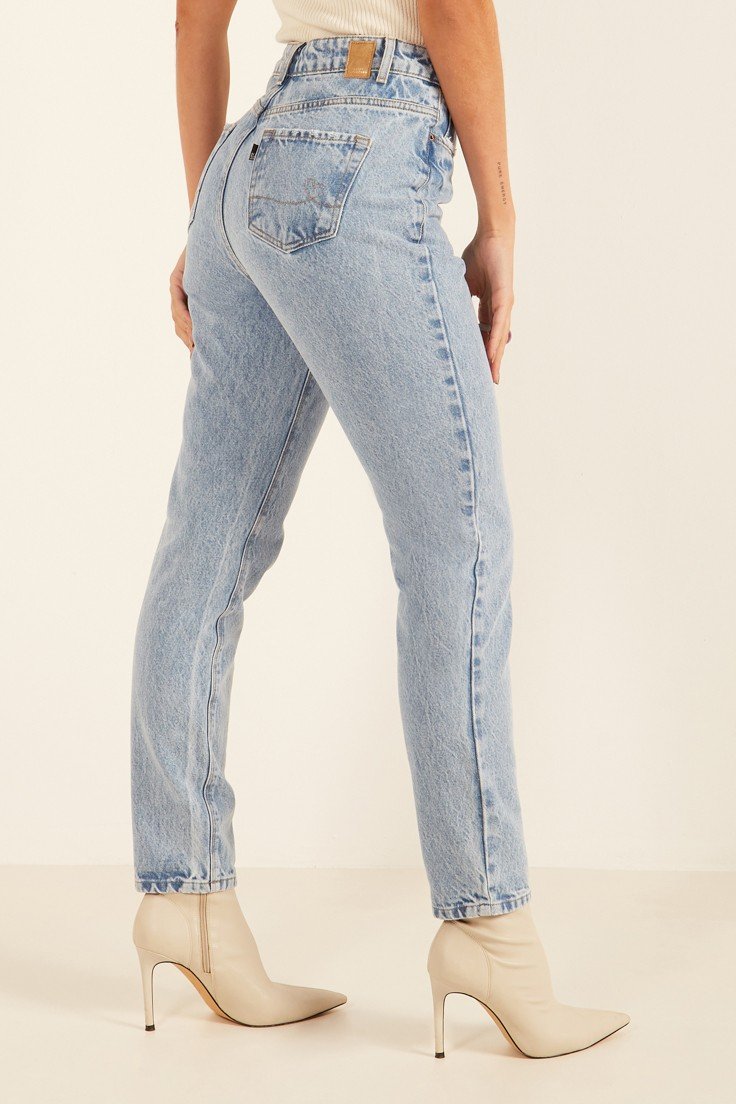 dz20113 alg calca jeans feminina mom tradicional denim zero lado prox