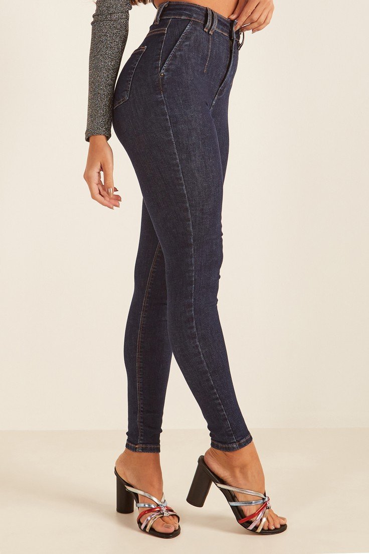 dz20088 re calca jeans feminina skinny hot pants cigarrete com pregas denim zero lado prox