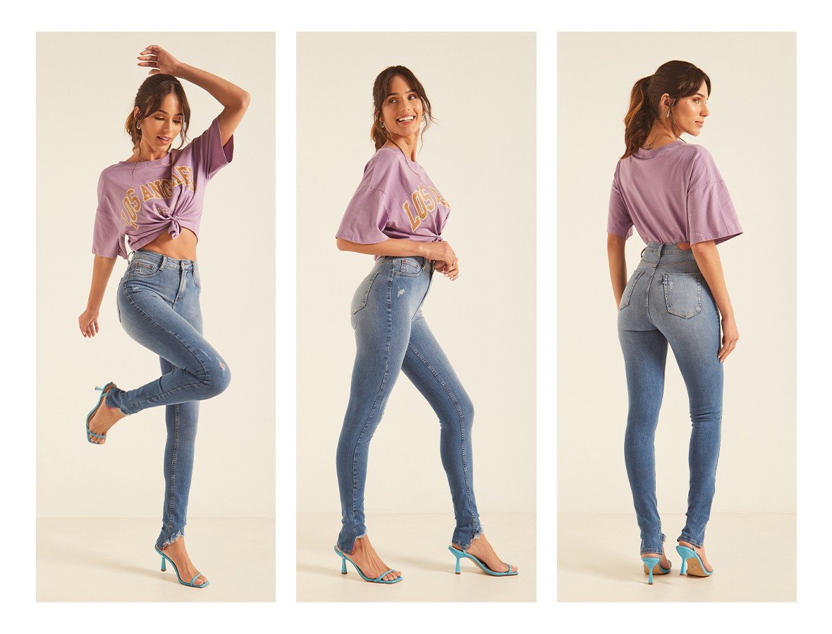 dz20144 ts calca jeans skinny media com puidos e barra irregular denim zero trio