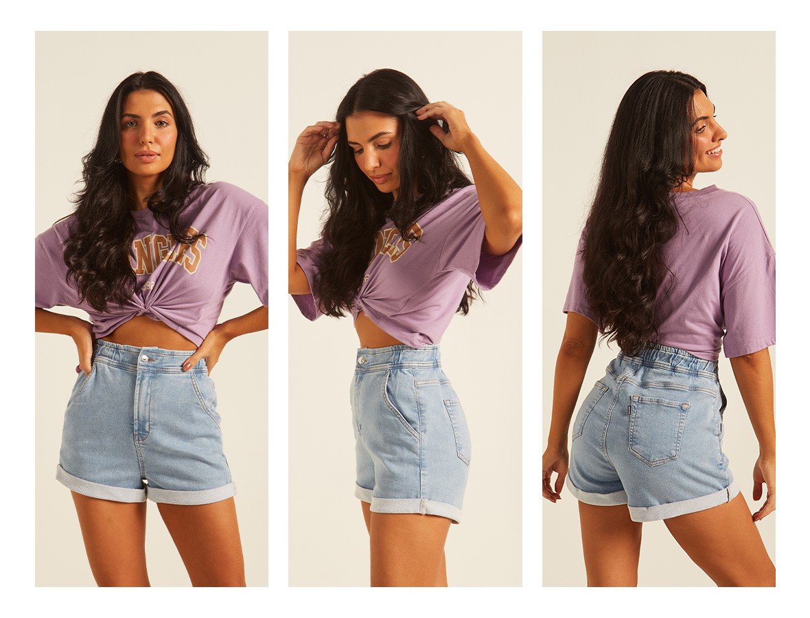 dz6464 com shorts jeans feminino setentinha fit com barra dobrada denim zero trio