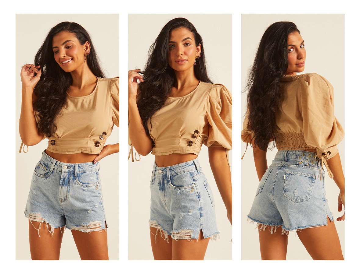 dz6572 alg shorts jeans feminino setentinha com abertura lateral denim zero trio