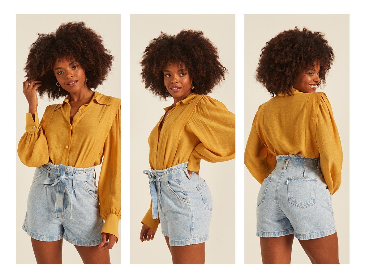 dz6584 alg shorts jeans feminino mom clochard com cinto denim zero frente