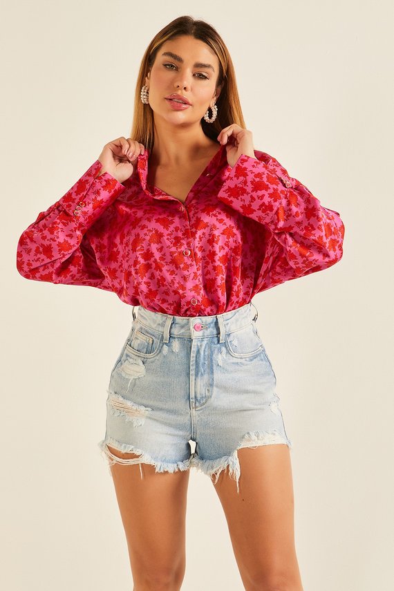 Shorts Jeans Feminino Setentinha Destroyed - DZ6587